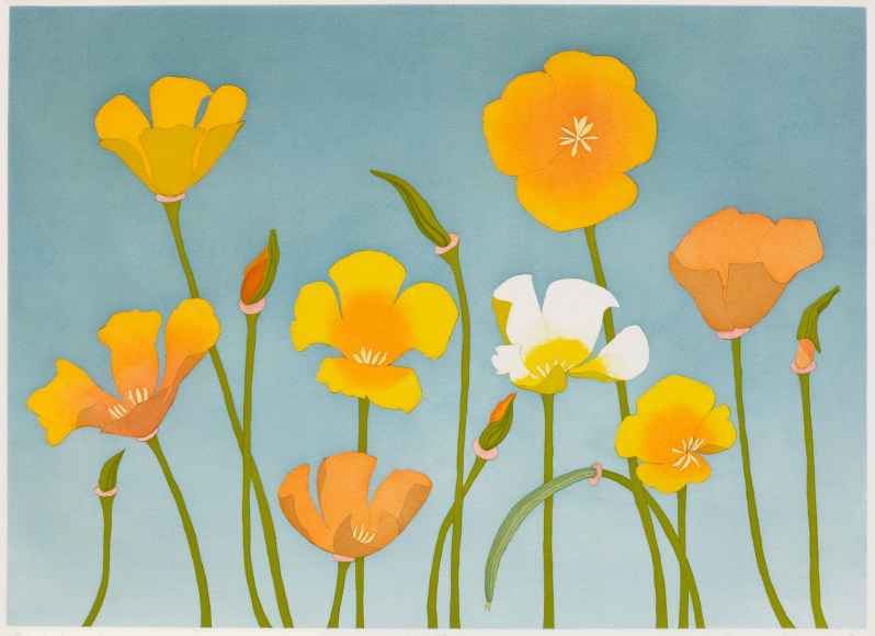 BETH VAN HOESEN (1926-2010), California Poppies, 1992-95