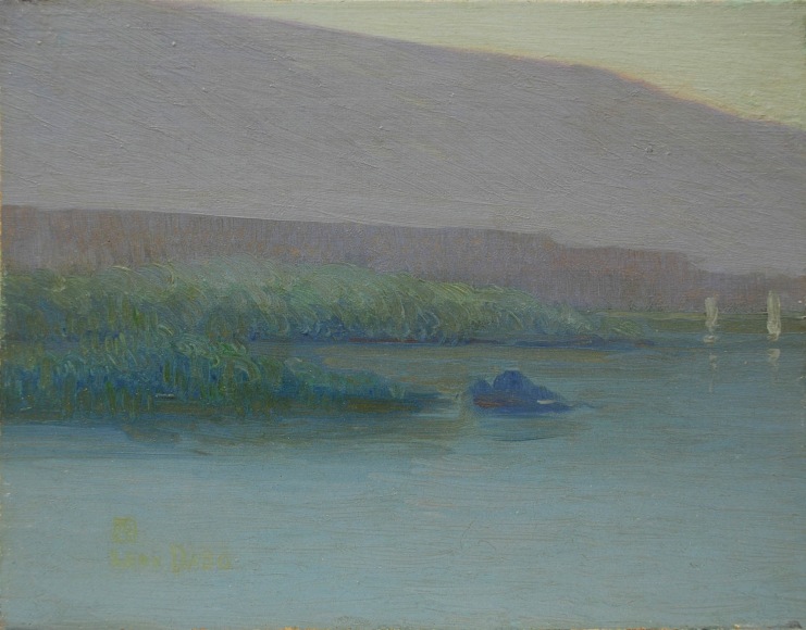 Leon Dabo, Sailboats on the Hudson, c. 1906