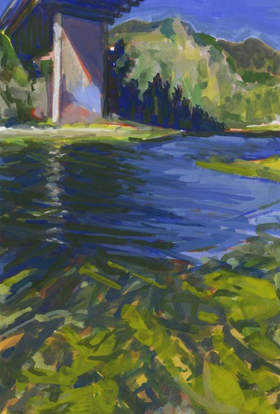 Pamela Zwehl-Burke, Under Alisal Bridge, Algae