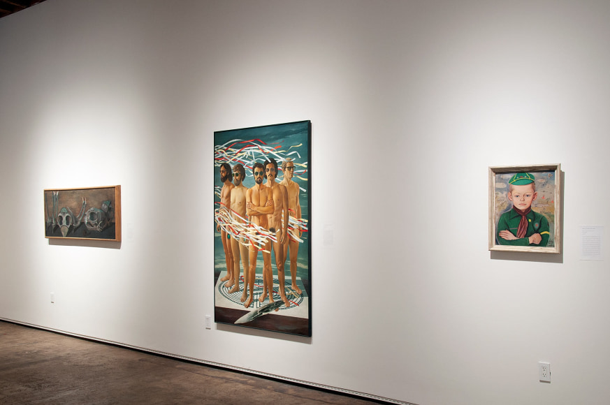 Installation photograph of THE ANCHORS: Masterworks from the Estates at Sullivan Goss, Howard Warshaw, Jean Swiggett, Betty Lane