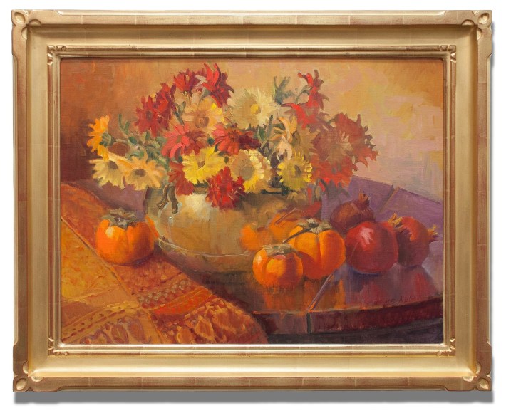 MEREDITH BROOKS  ABBOTT , Still Life with Persimmons and Pomegranates, 2006