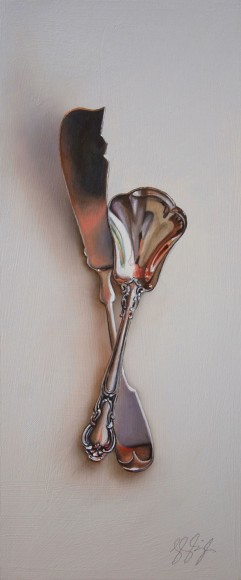 LESLIE LEWIS SIGLER , Silver Pair 1 - The Romantic and the Square, 2020