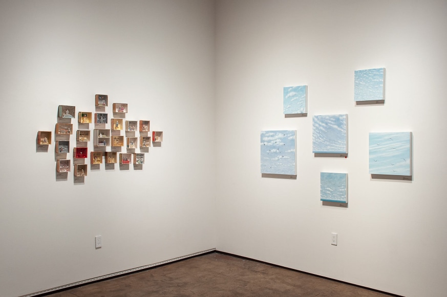 Installation photograph of THE GREEN HOUSE: Liz Brady, Erika Carter, Virginia McCracken