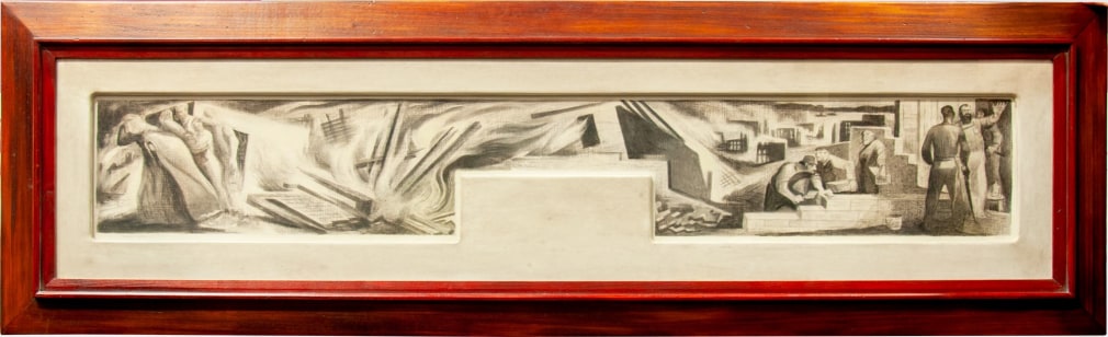 RICHARD HAINES (1906-1984), Rebuilding from the Great Earthquake, c. 1938