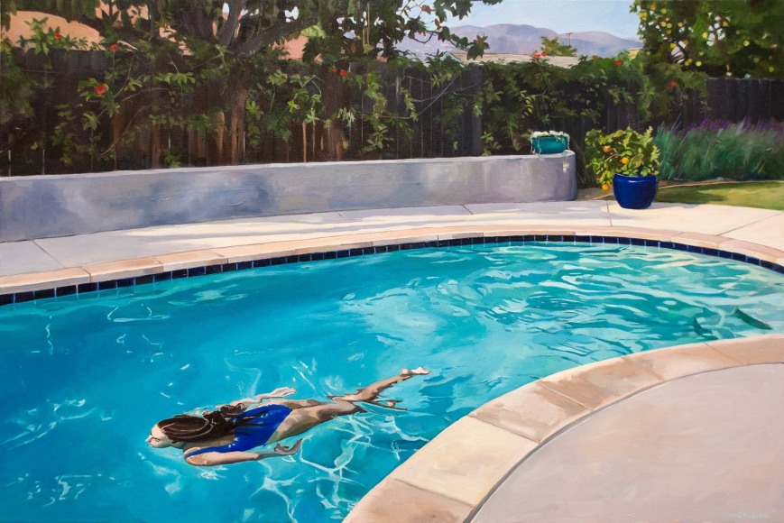 PATRICIA CHIDLAW , Backyard Pool, Mermaid, 2021