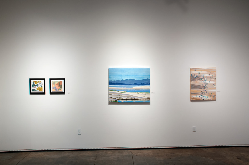 Installation photograph of PATTERN RECOGNITION: Claudia Borfiga | Yumiko Glover | Julika Lackner