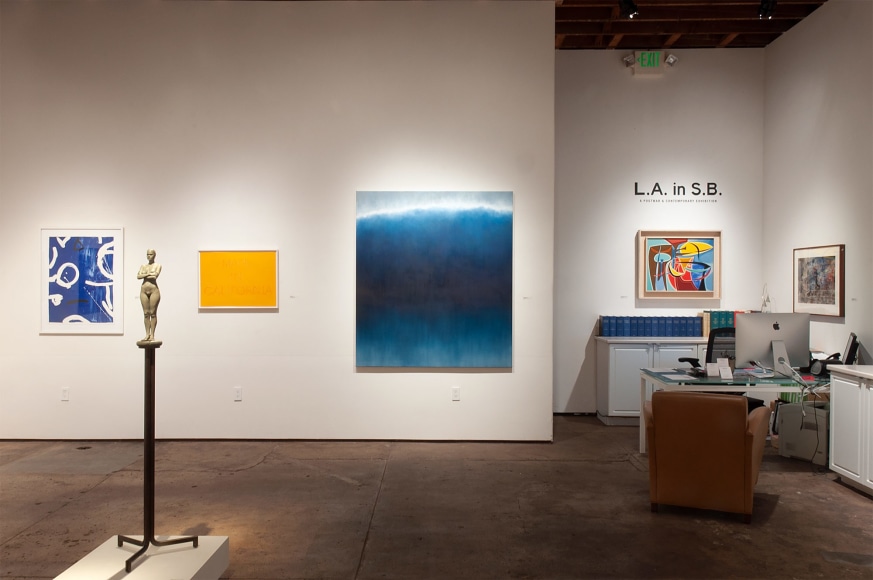 L.A. in S.B. 2 installation photograph, Emerson Woelffer, Robert Graham, Ed Ruscha, Natalie Arnoldi, Leonard Edmondson