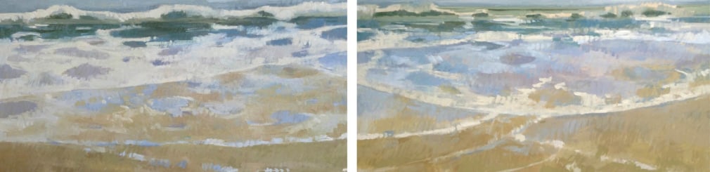 Nicole Strasburg, Spring Shore Diptych, 2015