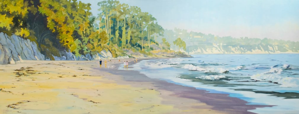 ROBIN GOWEN , Walking on Goleta Beach,