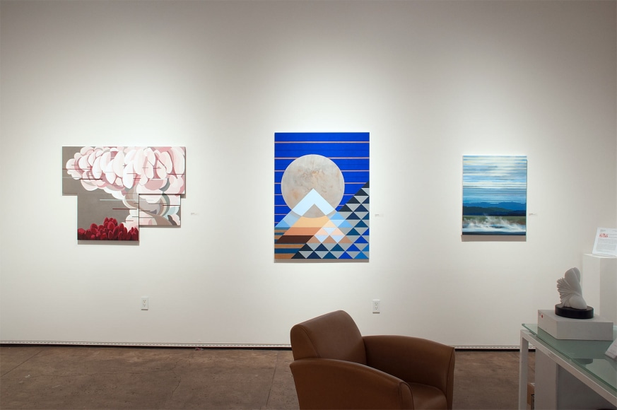 Installation photograph of PATTERN RECOGNITION: Claudia Borfiga | Yumiko Glover | Julika Lackner
