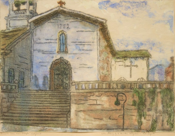 Nell Brooker Mayhew, Mission San Luis Obispo - California, 1921