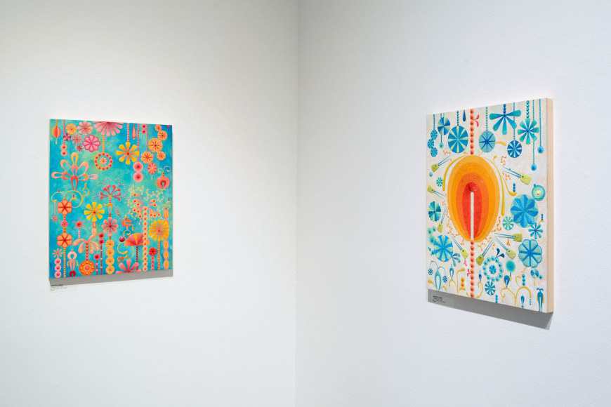 Installation shot of REGENERATE: The Works of J. Bradley Greer &amp; Lynda Weinman, 2023.