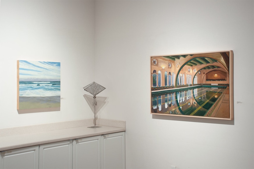 Installation photograph of The Winter Salon, 2020 with Patricia Chidlaw, Ken Bortolazzo and Nicole Strasburg