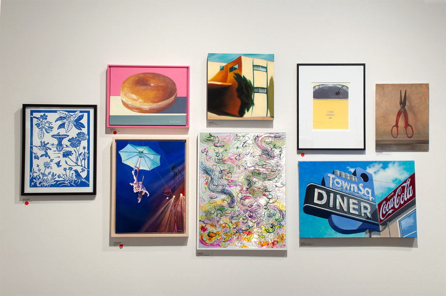 Installation photograph of 100 GRAND, 2020