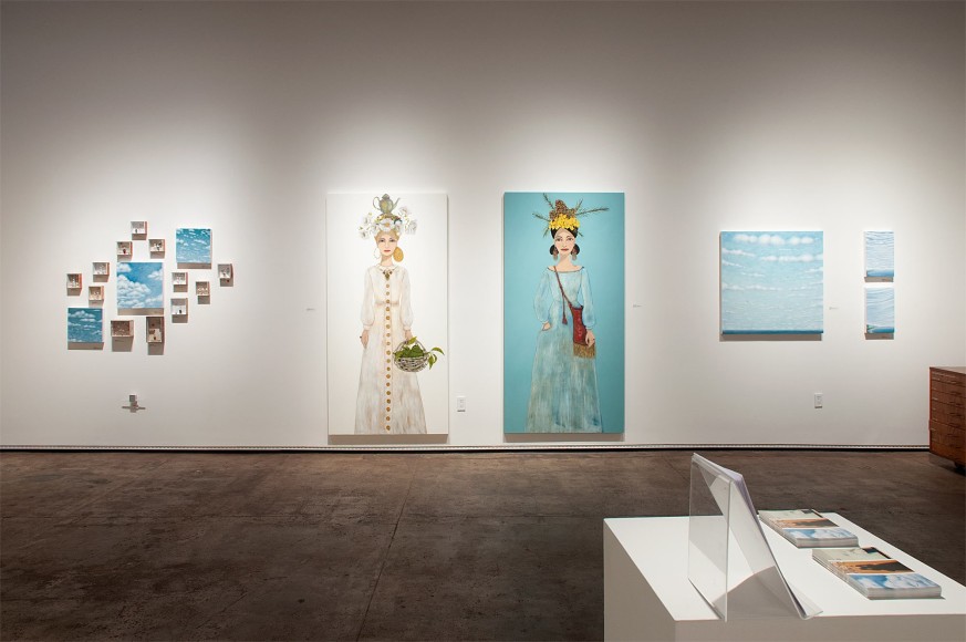 Installation photograph of THE GREEN HOUSE: Liz Brady, Erika Carter, Virginia McCracken