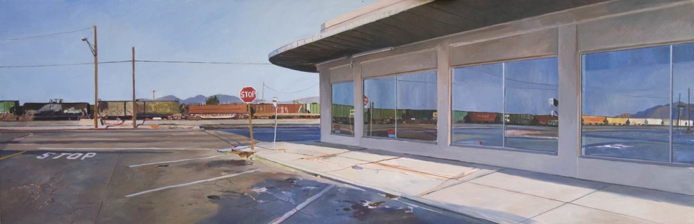 Patricia Chidlaw, Mojave Train Reflection,