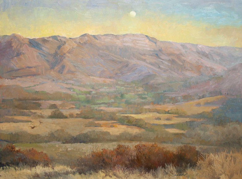 MEREDITH BROOKS ABBOTT, Waxing Moon Over Topa Topa, 2020