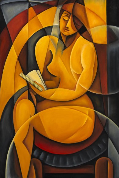 Angela Perko, Woman with a Red Earring, Reading, 2013