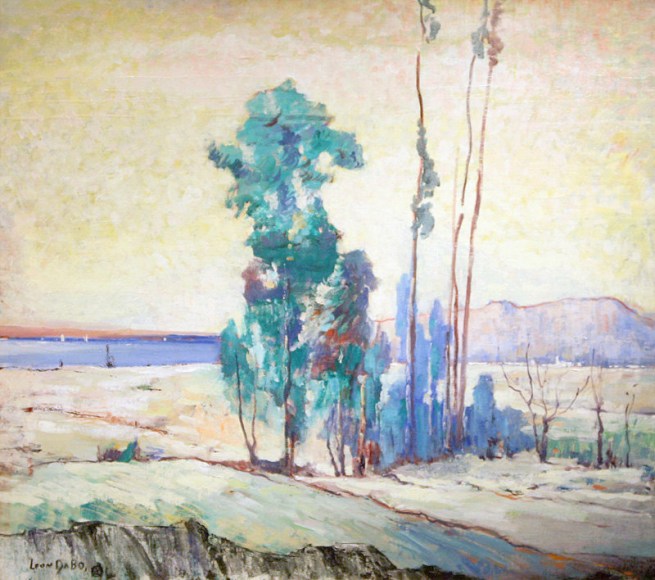 Leon Dabo, French landscape (With Three Tall Barren Trees  - Center Right) , ND (c. 1952)