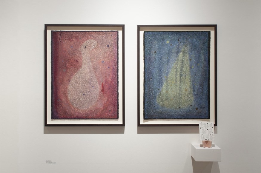 Installation photograph of ORGANIC: Textural &amp; Biomorphic &bull; Abstract &amp; Conceptual: Clay, Wood, Fiber, Paper &amp; Metal, Susan McDonnell, Nathan Hayden