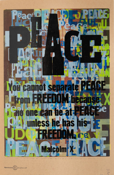 AMOS KENNEDY , Letterpress Print on Brown Board, 2025