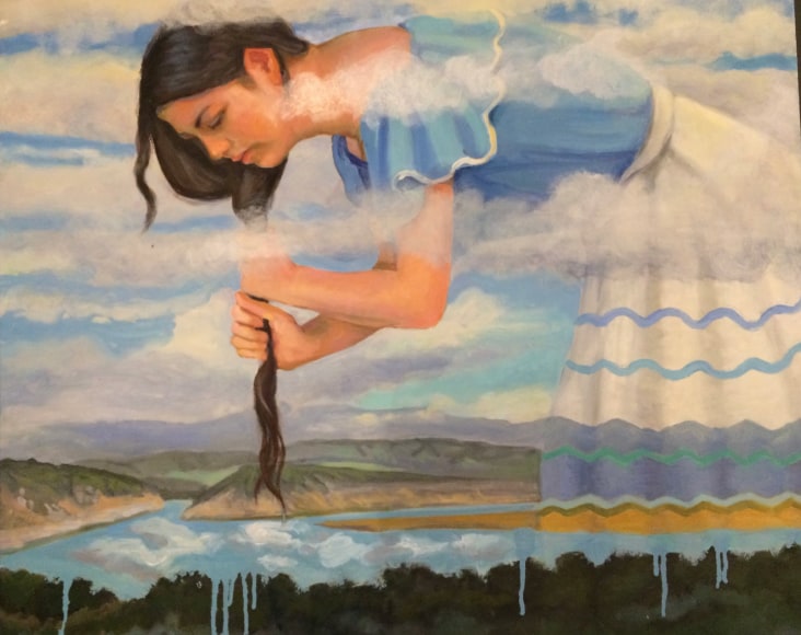 Holli Harmon, Ynez Wringing Her Hair