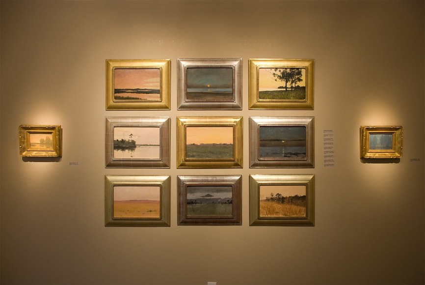 TONALISM THEN installation, Granville Redmond, Lockwood de Forest