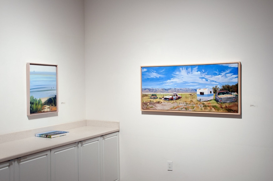 Installation photograph of The Winter Salon, 2021 with Patricia Chidlaw and Hank Pitcher