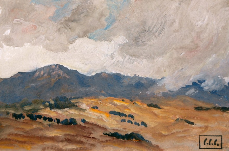 Colin Campbell Cooper (1856-1937), Golden Foothills and Blue Mountains, c. 1920