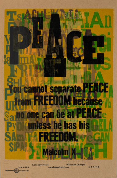 AMOS KENNEDY , Letterpress Print on Brown Board, 2025