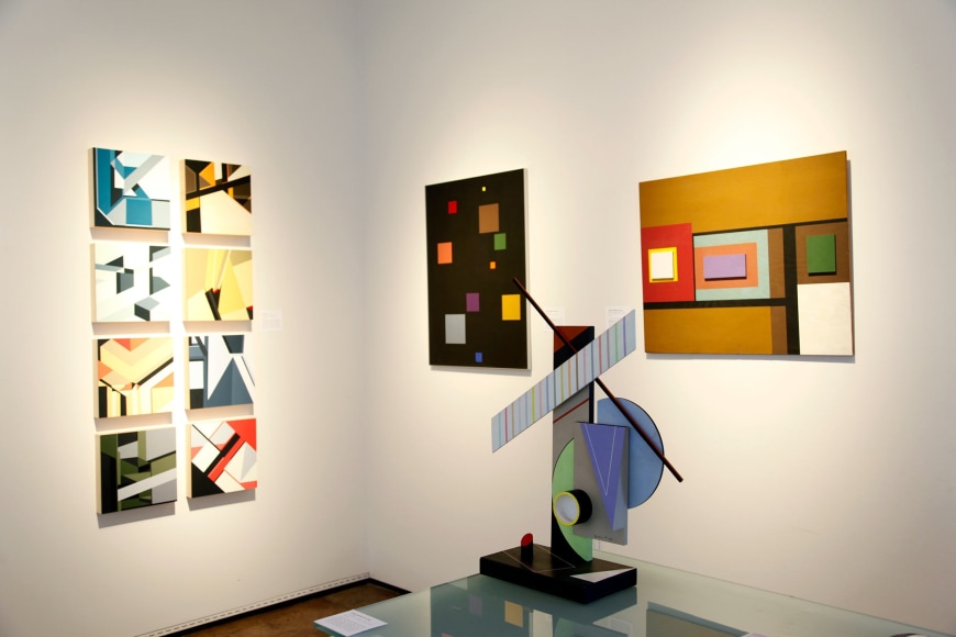 Geometric Abstraction: Recurring Patterns in American Art installation, Zack Paul, Sidney Gordin