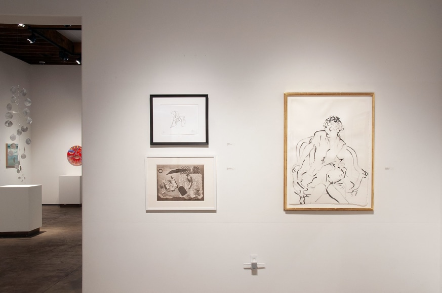 L.A. in S.B. II installation photograph, David Hockney, Frank Gehry, Betye Saar