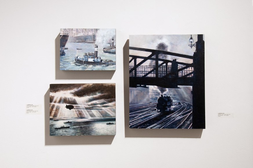 Installation photograph of The Winter Salon II, 2019 with Lawrence Gipe