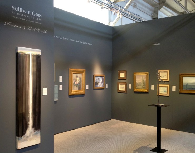 San Francisco Fall Antique Show 2012 installation, Joseph Goldyne, Leon Dabo, Everett Shinn, Ken Bortolazzo