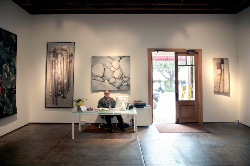 Installation photograph of Tapestries exhibition, Alan Magee,