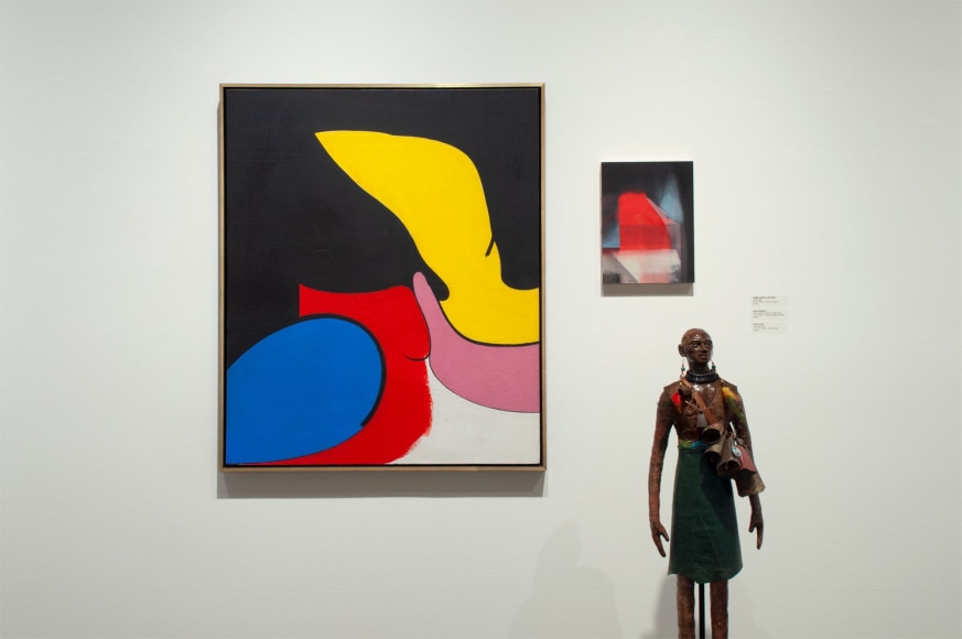 Installation photograph of The Summer Salon, 2020, Sidney Gordin, Maria Rendon, Paulo Lima