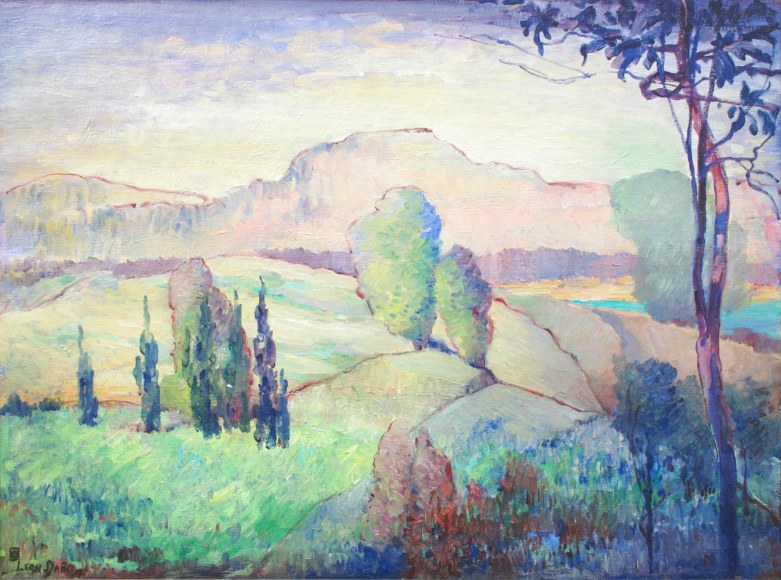 Leon Dabo, Untitled (Two Ballooning Trees in French Landscape) , ND (c. 1952)