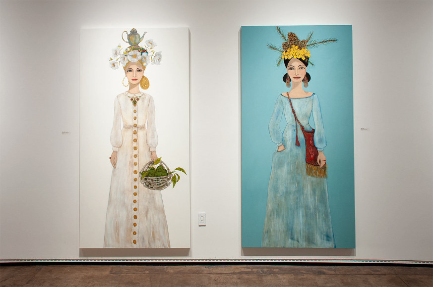 Installation photograph of THE GREEN HOUSE: Liz Brady, Erika Carter, Virginia McCracken