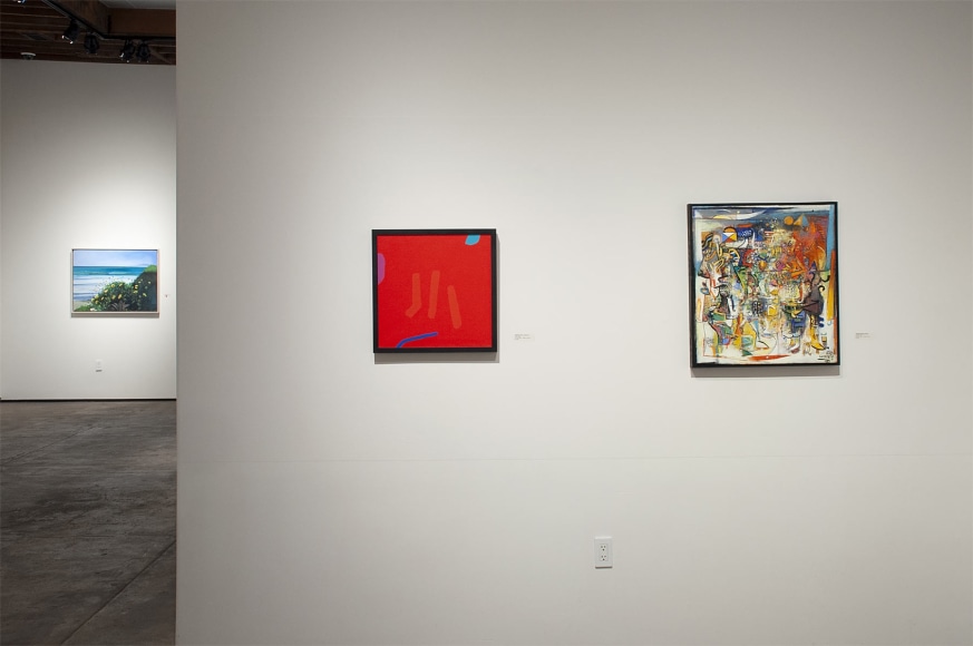 Installation photograph of The Summer Salon 2021, Wosene Worke Kosrof, Dorothy Fratt, Hank Pitcher