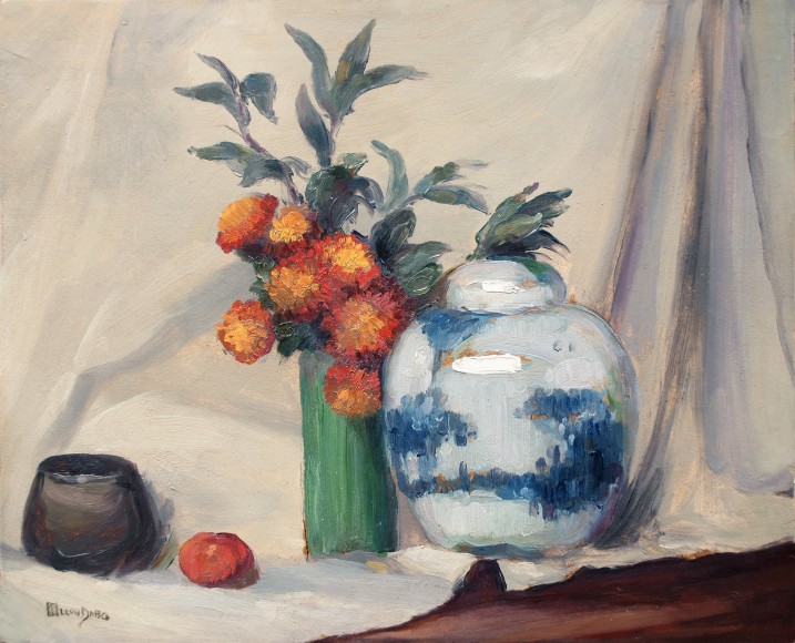 Leon Dabo, The Chinese Jar &amp; Green and Brown Vases, c 1925
