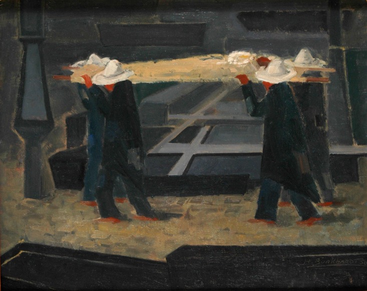 HANS BURKHARDT (1904-1994), Burial (Mexico), 1950