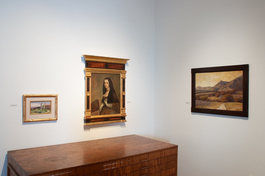 Installation photograph of THE SUMMER SALON 2019 II with John Nelson Marble, Sueo Serisawa, and Whitney Brooks Abbott