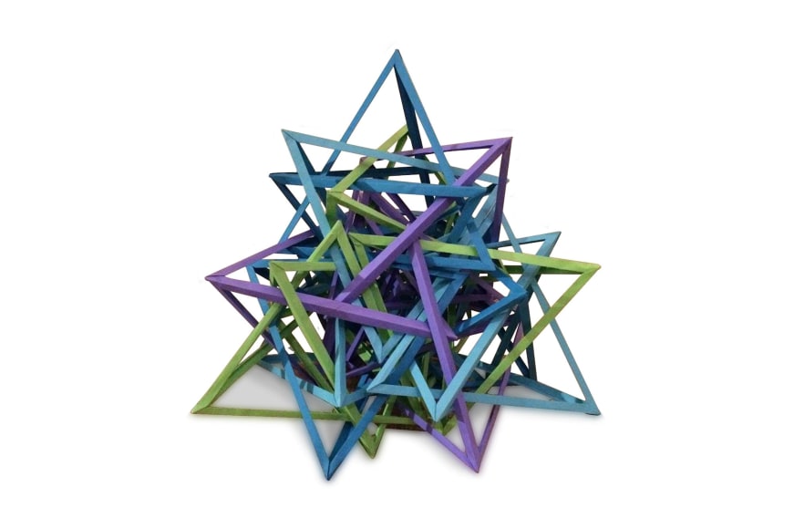 ALEC SHERWIN, Twenty Interlocking Tetrahedra, 2018