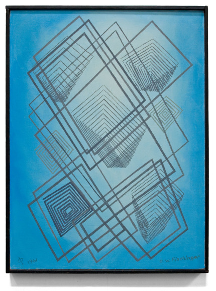 OSKAR FISCHINGER (1900-1967), Lines on Blue, 1961
