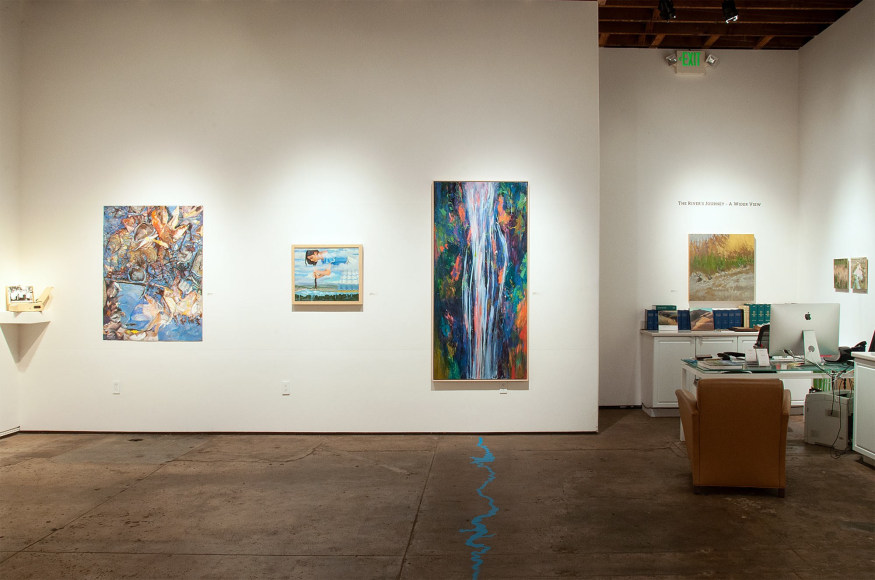 The River's Journey Installation photograph, Pamela Zwehl-Burke, Holli Harmon, Connie Connally, Nicole Strasburg