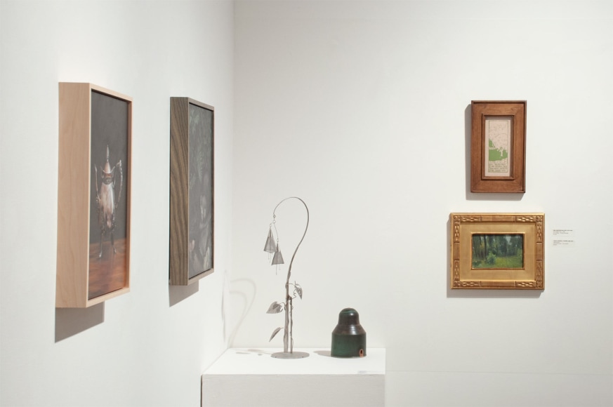 Installation photograph of The Winter Salon, 2020 with Leslie Lewis Sigler, Susan McDonnell, Nell Brooker Mayhew, Colin Campbell Cooper, Ken Bortolazzo and Will Simons