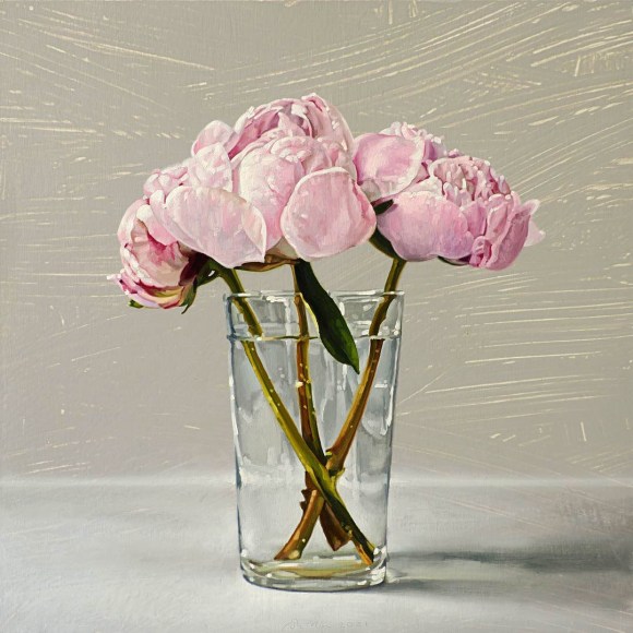 JOHN NAVA , Three Peonies, 2022