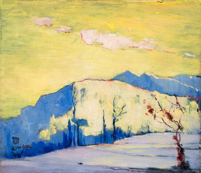 LEON DABO (1864-1960) , Mont Sainte-Victoire in Hiver (in Winter), 1940.1