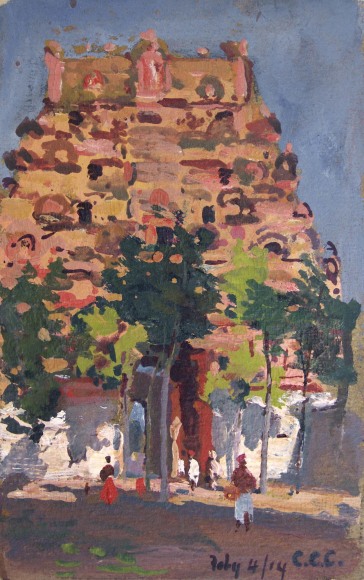 Colin Campbell Cooper, Indian Monument, July 4, 1914.