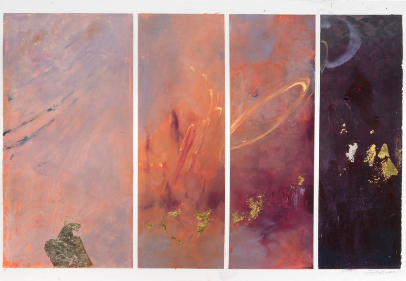 CIEL BERGMAN (1938-2017), Untitled (4 Vertical Rectangles on Paper), 2014